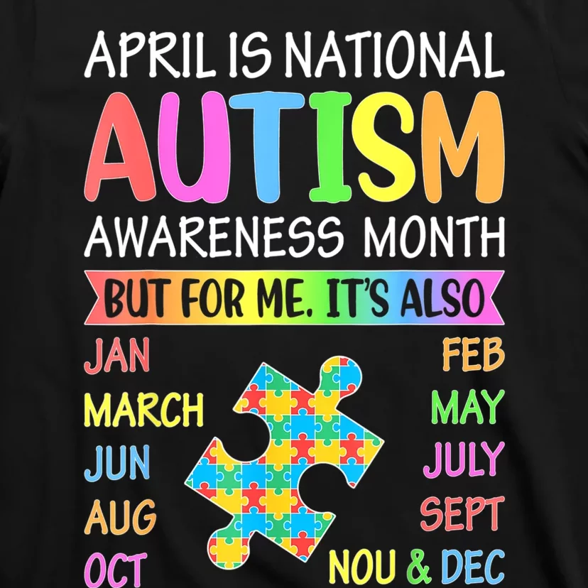 April Is National Autism Awareness Month Boy Girl Women T-Shirt