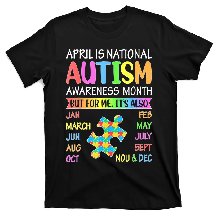 April Is National Autism Awareness Month Boy Girl Women T-Shirt