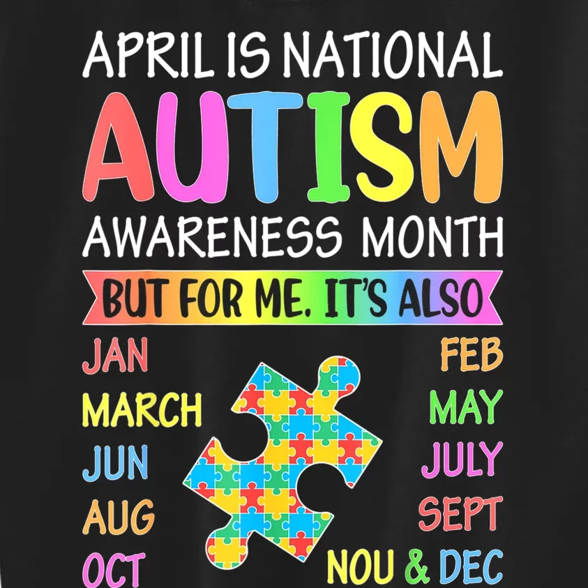 April Is National Autism Awareness Month Boy Girl Women Kids Sweatshirt