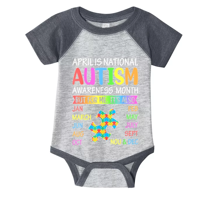 April Is National Autism Awareness Month Boy Girl Women Infant Baby Jersey Bodysuit