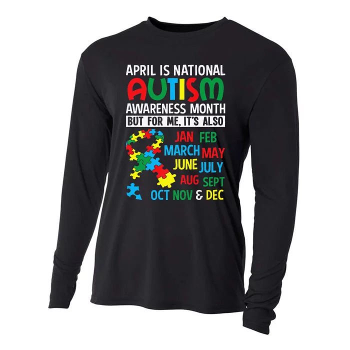 April Is National Autism Awareness Month Gift Cooling Performance Long Sleeve Crew