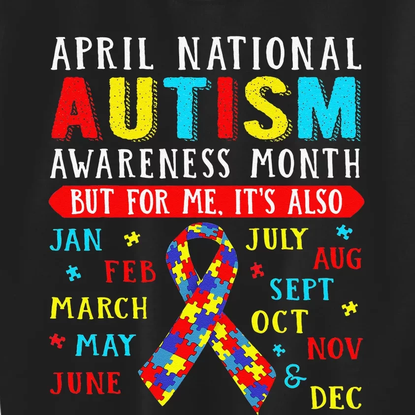 April Is National Autism Awareness Month Puzzle Mom Gift Kids Sweatshirt