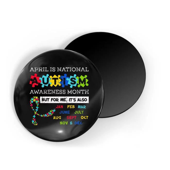 April Is National Autism Awareness Month Puzzle Mom Magnet