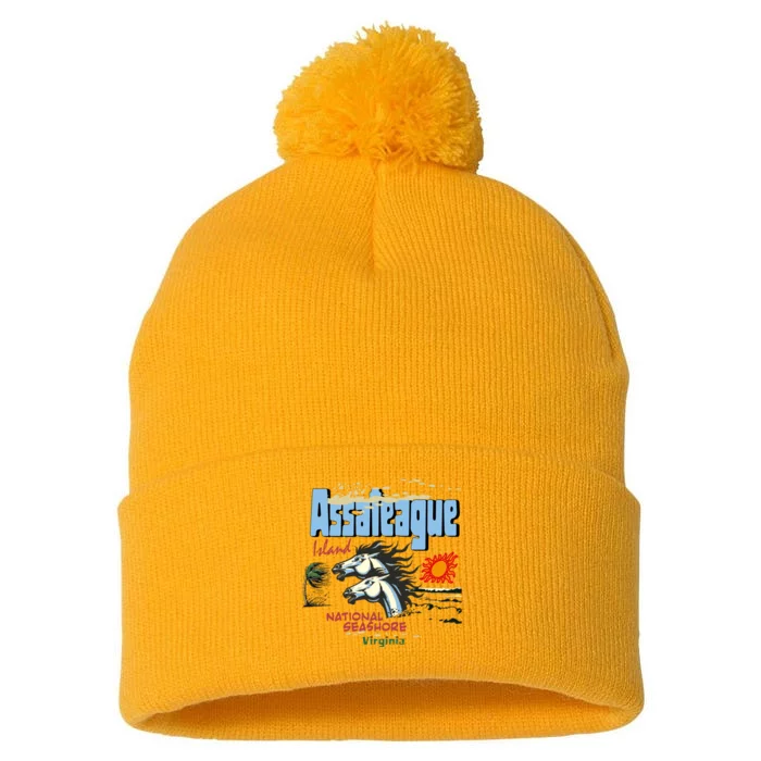 Assateague Island National Seashore Pom Pom 12in Knit Beanie