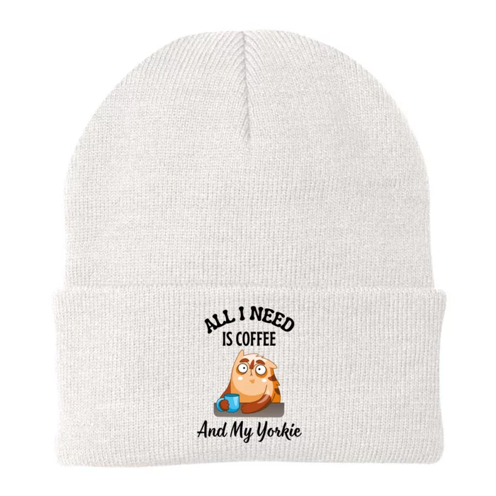 All I Need Is Coffee And My Yorkie Knit Cap Winter Beanie