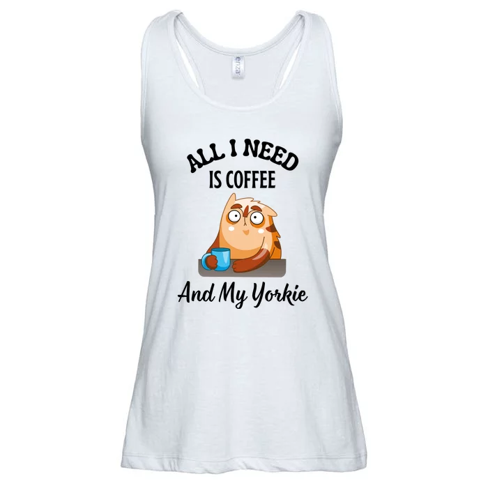 All I Need Is Coffee And My Yorkie Ladies Essential Flowy Tank