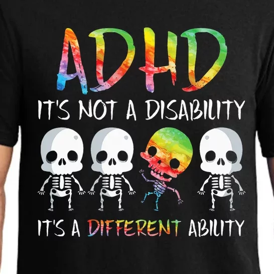 ADHD It's Not Disability It's A Different Ability Skeleton Pajama Set