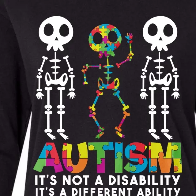 Autism ItS Not A Disability ItS A Different Ability Womens Cotton Relaxed Long Sleeve T-Shirt