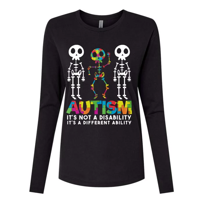 Autism ItS Not A Disability ItS A Different Ability Womens Cotton Relaxed Long Sleeve T-Shirt