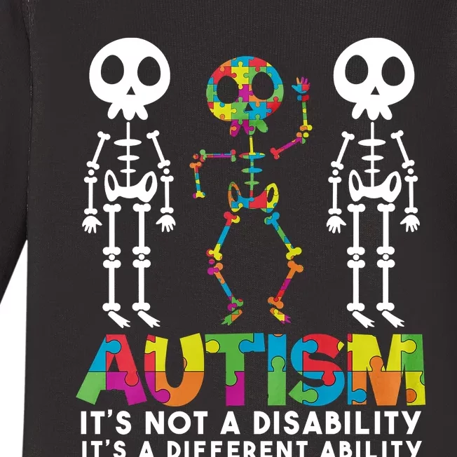 Autism ItS Not A Disability ItS A Different Ability Baby Long Sleeve Bodysuit