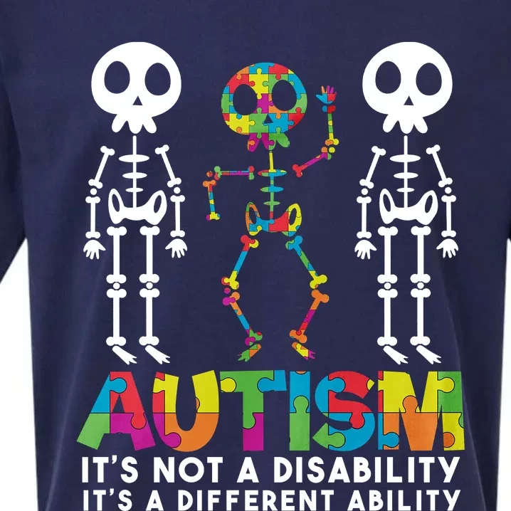 Autism ItS Not A Disability ItS A Different Ability Sueded Cloud Jersey T-Shirt