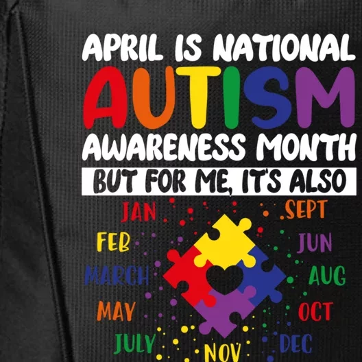 April Is National Autism Awareness Acceptance Month Gift City Backpack