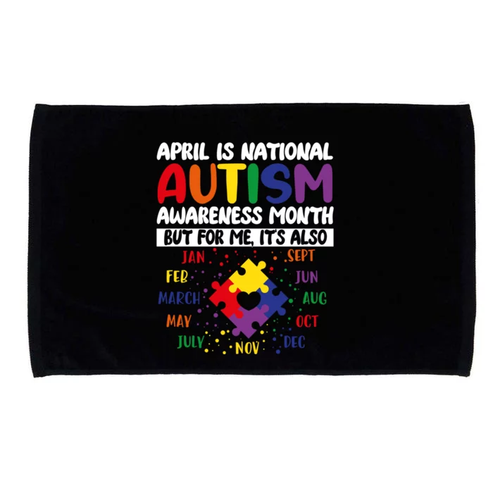 April Is National Autism Awareness Acceptance Month Gift Microfiber Hand Towel