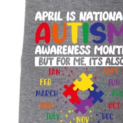 April Is National Autism Awareness Acceptance Month Gift Doggie 3-End Fleece Hoodie