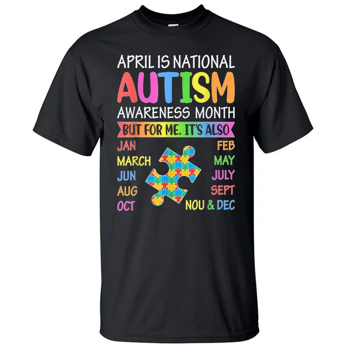 April is National Autism Awareness Month K.i.d.s Boy Girl Wo Tall T-Shirt