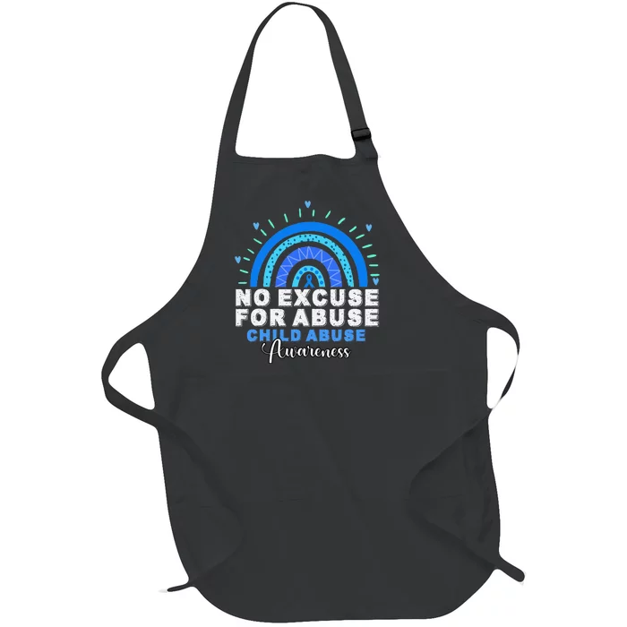 April Is National Child Abuse Prevention Month Full-Length Apron With Pocket