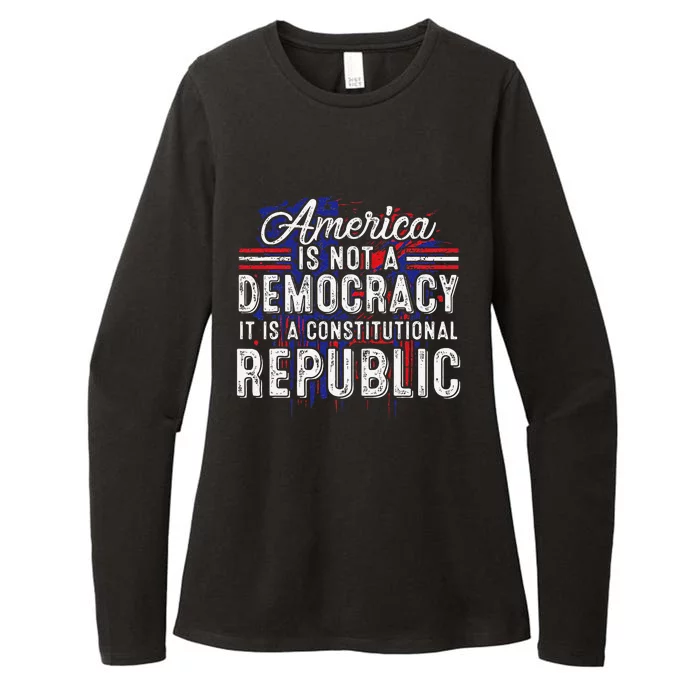 America Is Not A Democracy ItS A Constitutional Republic Womens CVC Long Sleeve Shirt