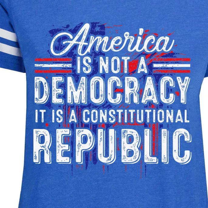 America Is Not A Democracy ItS A Constitutional Republic Enza Ladies Jersey Football T-Shirt