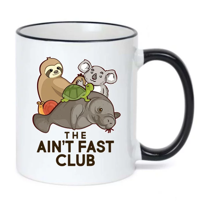 Ain't Fast Club Funny Animal Black Color Changing Mug