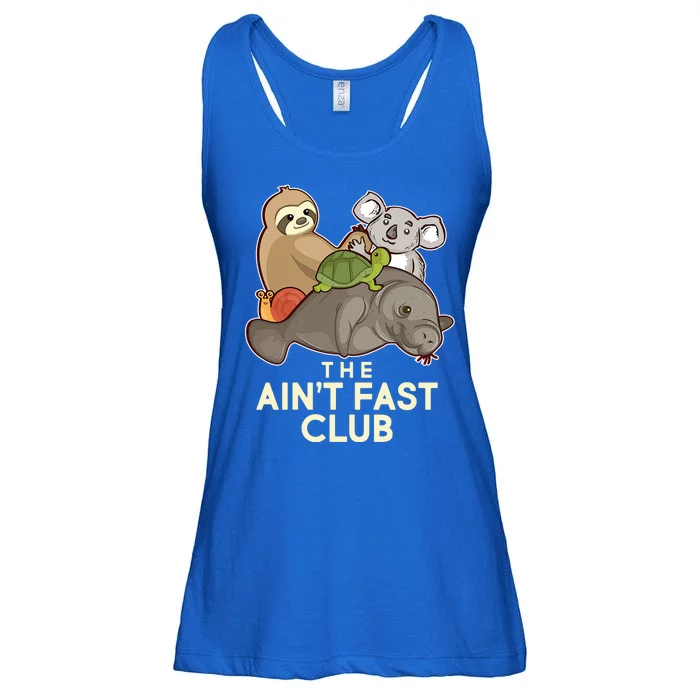 Ain't Fast Club Funny Animal Ladies Essential Flowy Tank