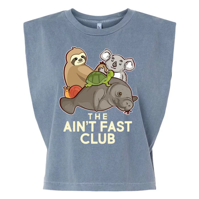 Ain't Fast Club Funny Animal Garment-Dyed Women's Muscle Tee