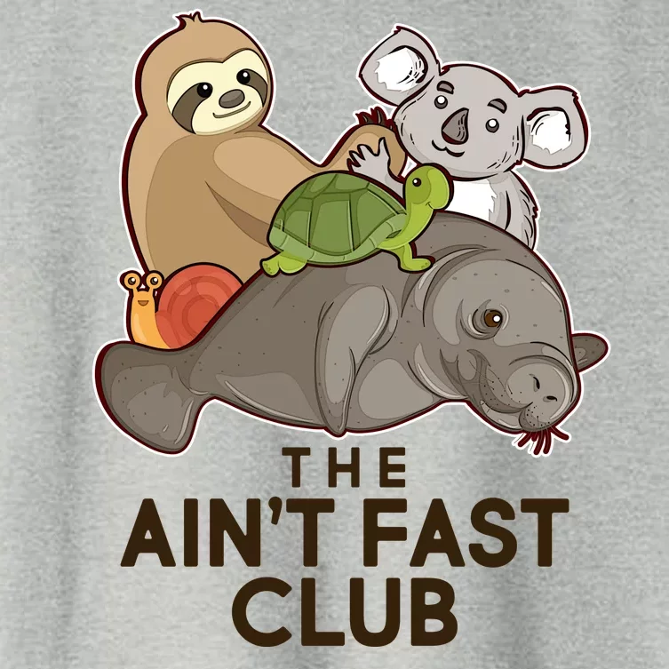 Ain't Fast Club Funny Animal Women's Crop Top Tee