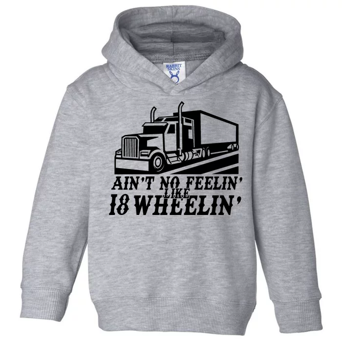 Ain't No Feelin' Like 18 Wheelin' Toddler Hoodie