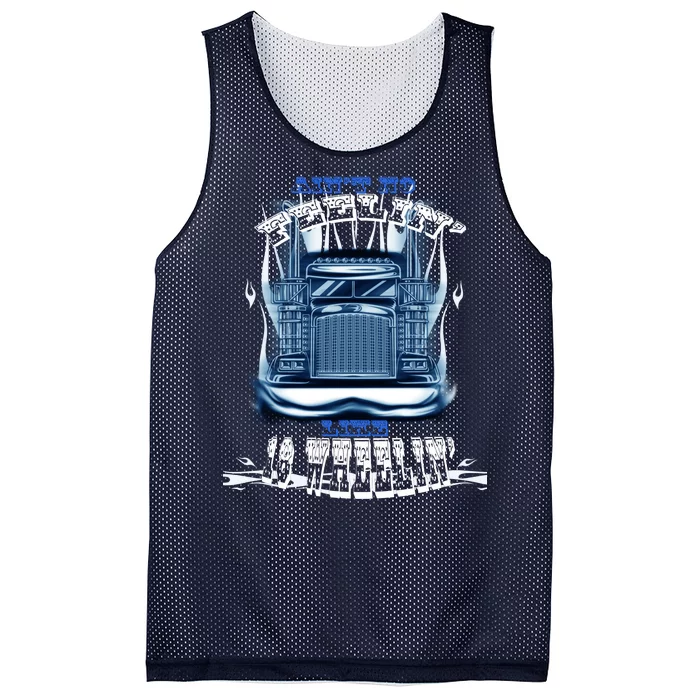 Ain't No Feeling Like 18 Wheeling Mesh Reversible Basketball Jersey Tank