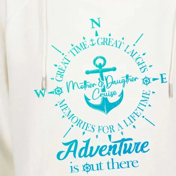 Adventure Is Out There Compass For Mother Daughter Cruise Cute Gift Womens Funnel Neck Pullover Hood