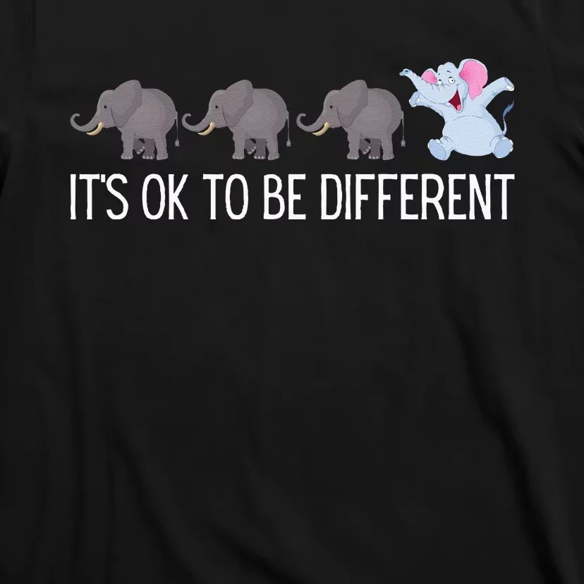 Autism It's Ok To Be Different Elephant Funny Elephant T-Shirt