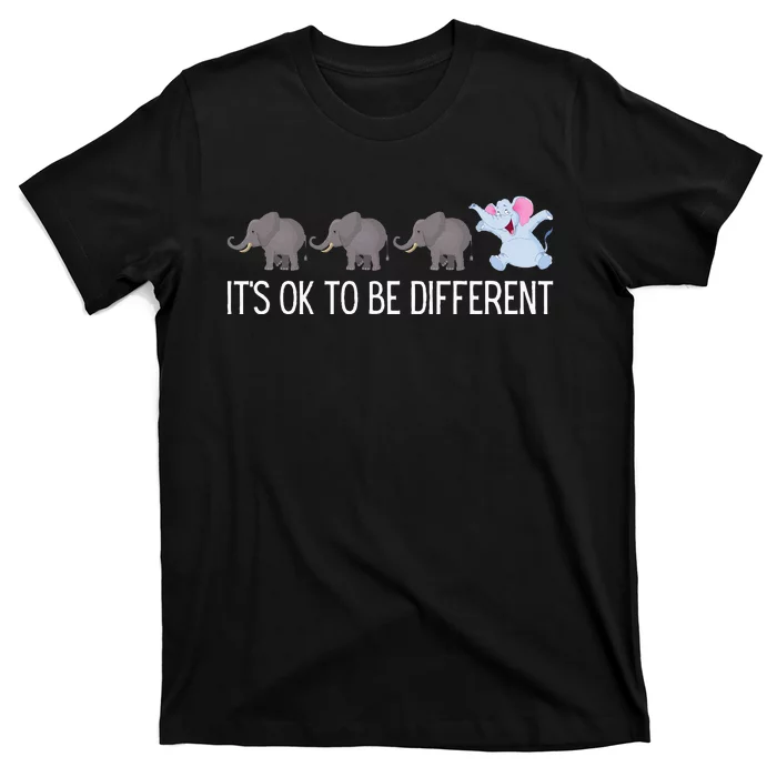 Autism It's Ok To Be Different Elephant Funny Elephant T-Shirt