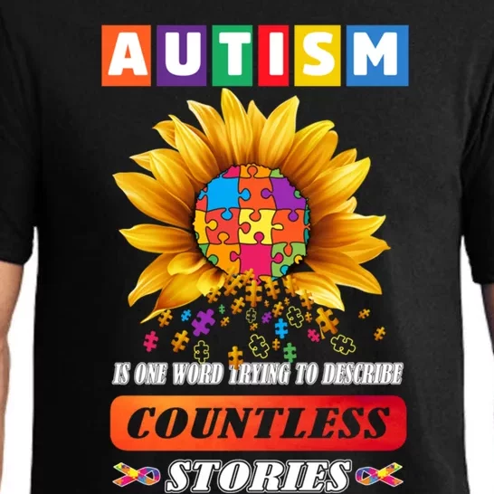 Autism Is One World Trying To Describe Millions Of Stories Funny Gift Pajama Set