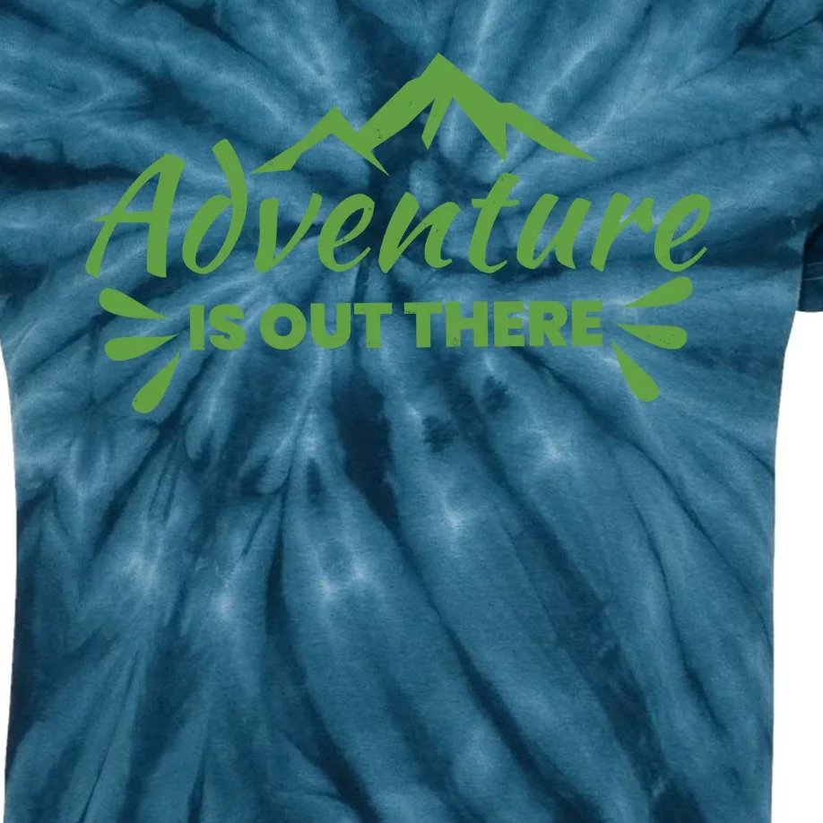 Adventure Is Out There Mountain Camping Kids Tie-Dye T-Shirt