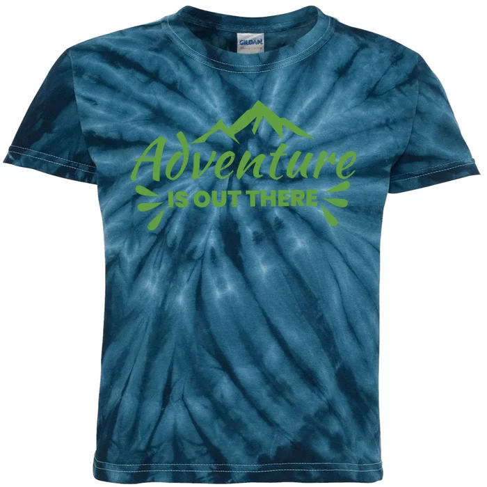 Adventure Is Out There Mountain Camping Kids Tie-Dye T-Shirt