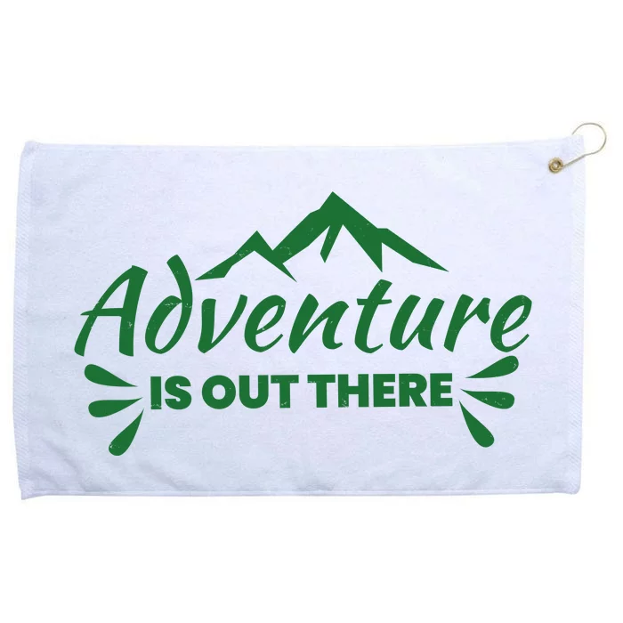 Adventure Is Out There Mountain Camping Grommeted Golf Towel