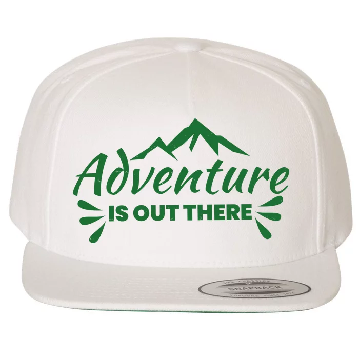 Adventure Is Out There Mountain Camping Wool Snapback Cap