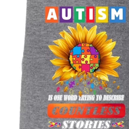 Autism Is One World Trying To Describe Millions Of Stories Cool Gift Doggie 3-End Fleece Hoodie