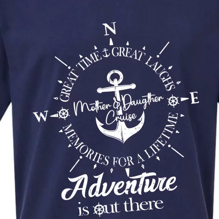 Adventure Is Out There Compass For Mother Daughter Cruise Funny Gift Sueded Cloud Jersey T-Shirt