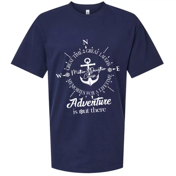 Adventure Is Out There Compass For Mother Daughter Cruise Funny Gift Sueded Cloud Jersey T-Shirt