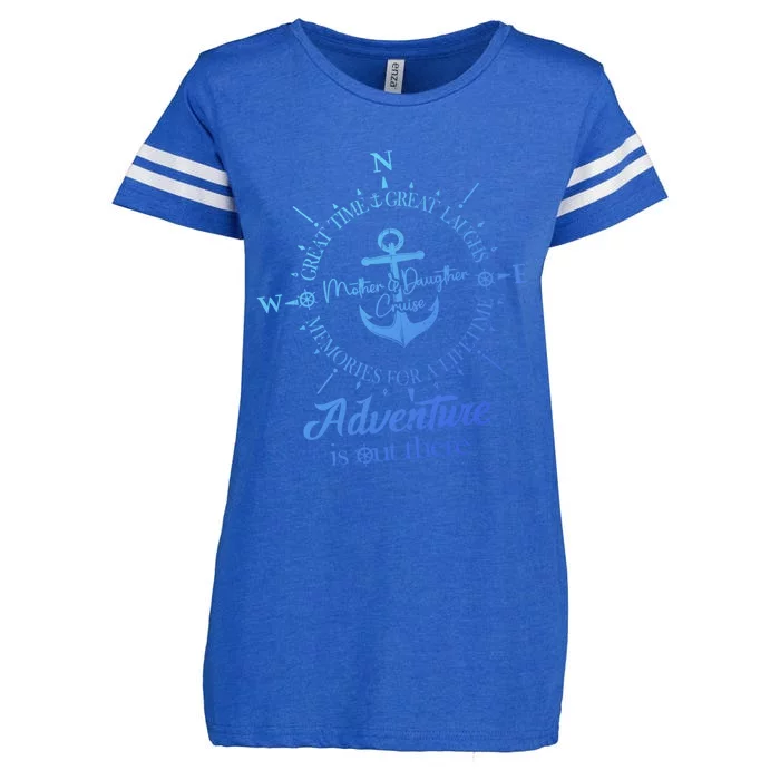 Adventure Is Out There Compass For Mother Daughter Cruise Cute Gift Enza Ladies Jersey Football T-Shirt