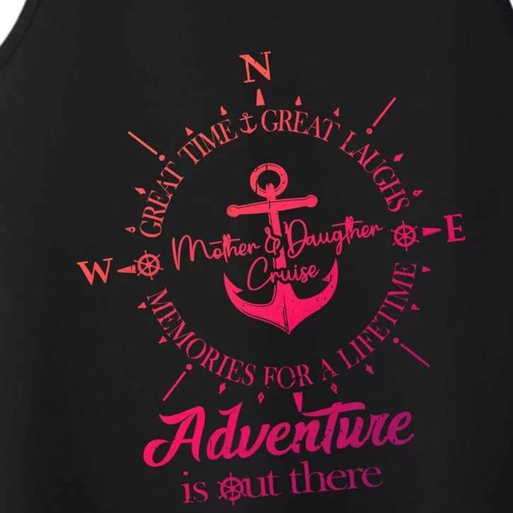 Adventure Is Out There Compass For Mother Daughter Cruise Cute Gift Performance Tank