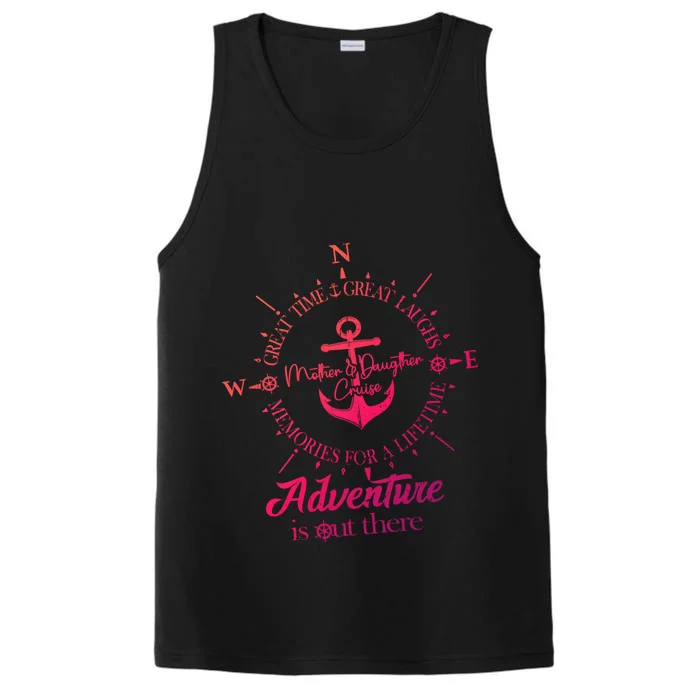 Adventure Is Out There Compass For Mother Daughter Cruise Cute Gift Performance Tank