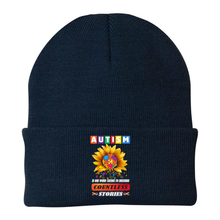 Autism Is One World Trying To Describe Millions Of Stories Gift Knit Cap Winter Beanie