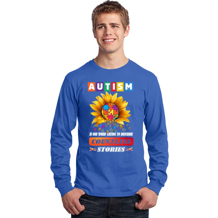 Autism Is One World Trying To Describe Millions Of Stories Meaningful Gift Long Sleeve Shirt