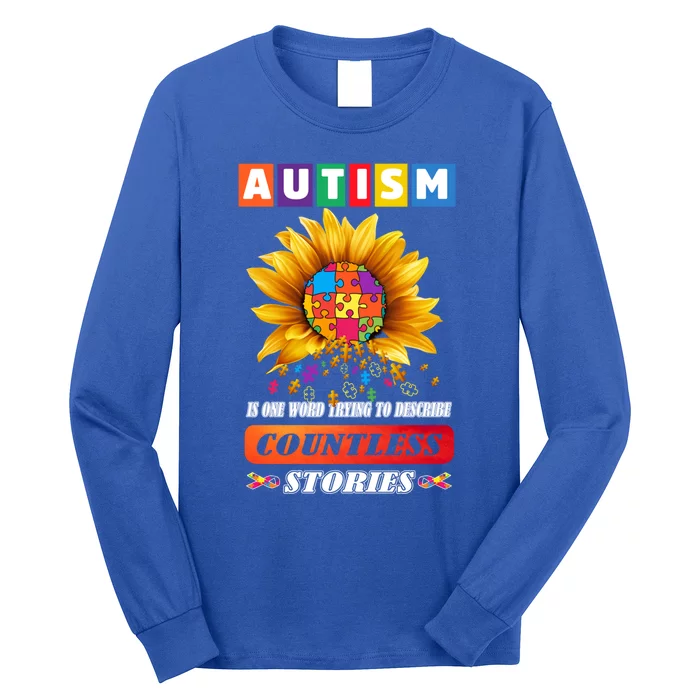 Autism Is One World Trying To Describe Millions Of Stories Meaningful Gift Long Sleeve Shirt