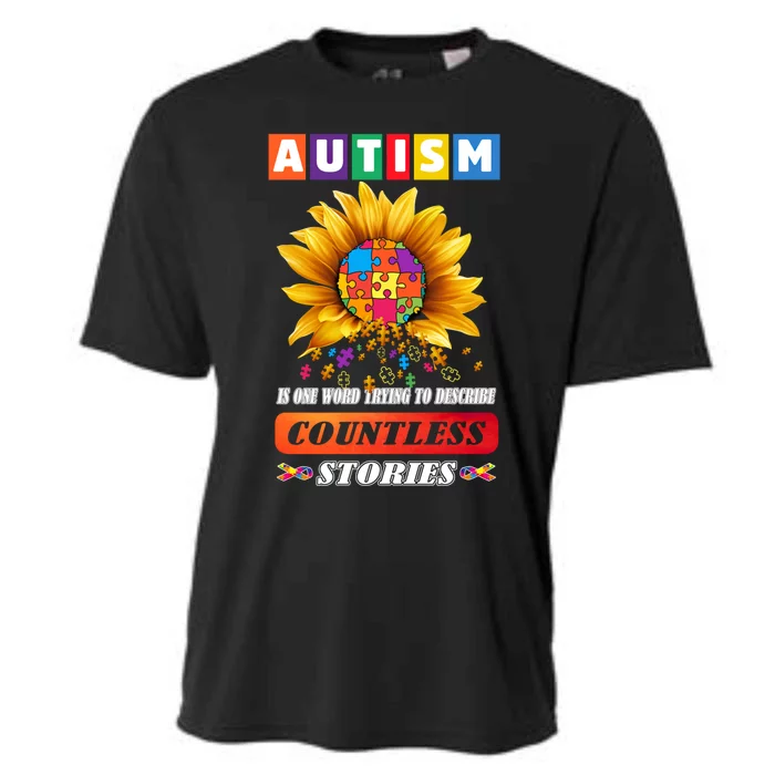 Autism Is One World Trying To Describe Millions Of Stories Gift Cooling Performance Crew T-Shirt