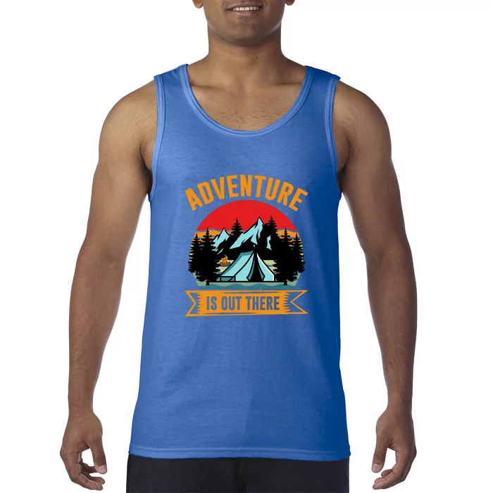 Adventure Is Out There Camping Gift Tent Tank Top