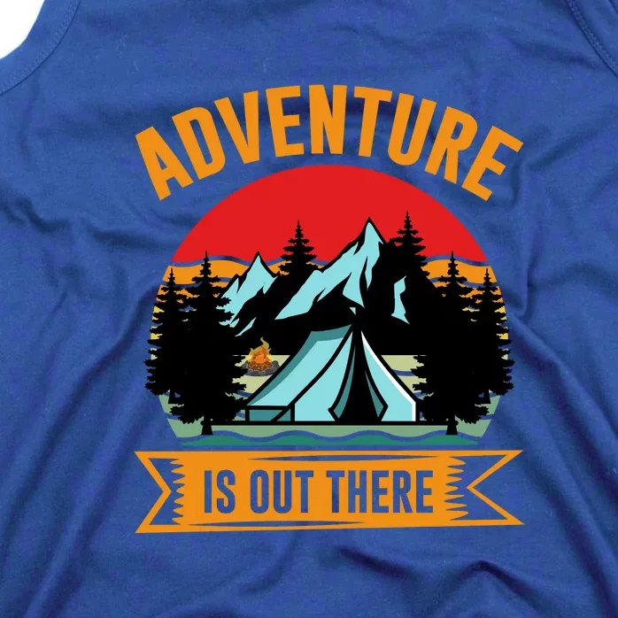 Adventure Is Out There Camping Gift Tent Tank Top