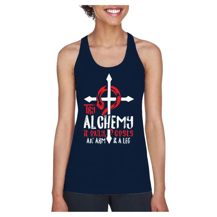 Alchemy It Only Costs An Arm And Leg Anime Alchemist 666 Women's Racerback Tank