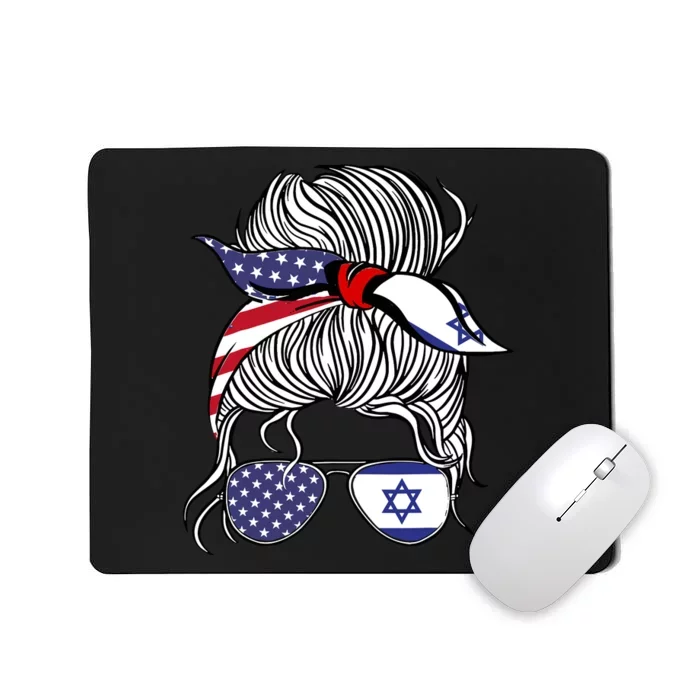 American Israeli Patriot Flag Girl Israel Grown Mousepad